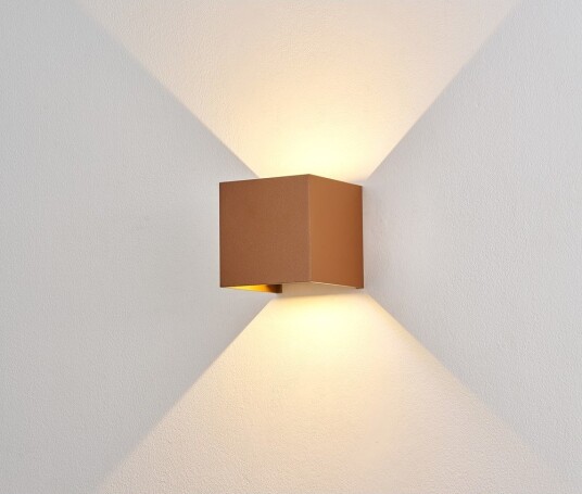 Ledlife 6W CUBIC PRO vegglampe IP65 Corten viderekobling justerbar firkantet opp/ned inne / ute inkl. lyskilde Dimbar : Ikke dimbar Kulør : Varm Ledlife 6W CUBIC PRO vegglampe IP65 Corten viderekobling justerbar firkantet opp/ned inne / ute inkl. lyskilde Dimbar : Ikke dimbar Kulør : Varm