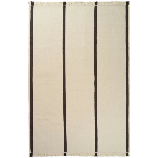 Ferm Living Calm Kelim Teppe 200x300 cm Off white / Coffee