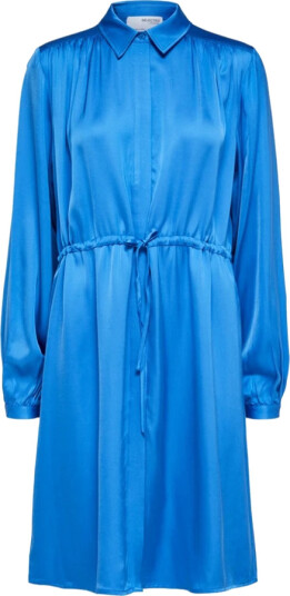 Selected Femme Thea Ls Short Dress Nebulas Blue 34 Selected Femme Thea Ls Short Dress Nebulas Blue 34