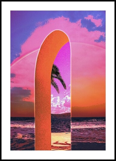Portal Vaporwave Plakat / 21x30cm