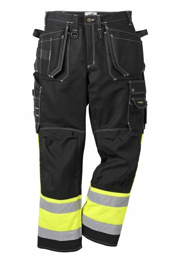 Fristads Hantverkarbyxa 247 Fas, Klass 1 Varsel Gul/svart C146