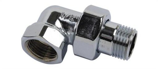 Kriss Radiator Vinkelkupling 1/2" Krom for Hydraulikktilbehør