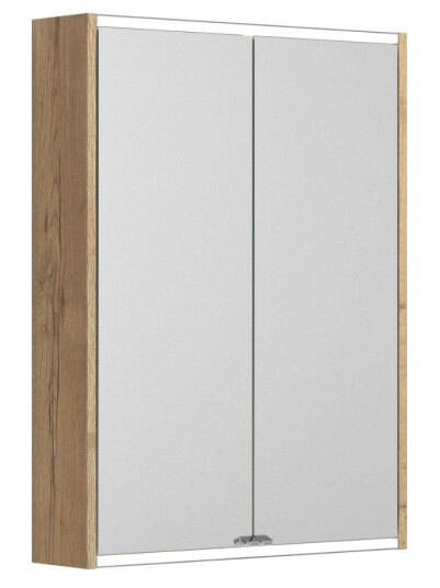 Dansani Panorama Speilskap 60 cm - Hvit/Natur/Brun