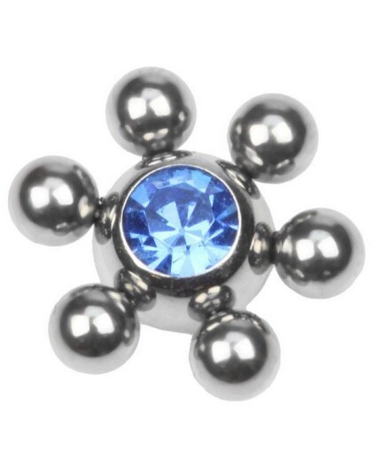 Utgått Strl 5 mm Diamond Flower Blue stålkule