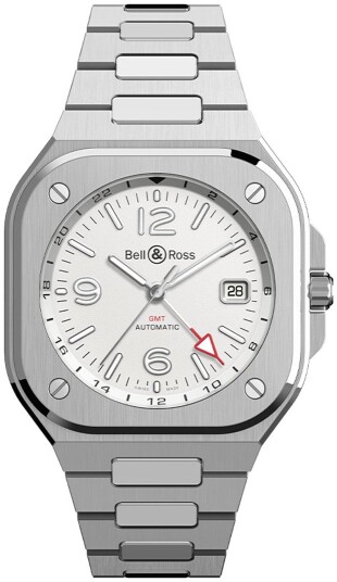 Bell & Ross Herreklokke BR05G SI ST/SST Br 05 Hvit/Stål Bell & Ross Herreklokke BR05G SI ST/SST Br 05 Hvit/Stål
