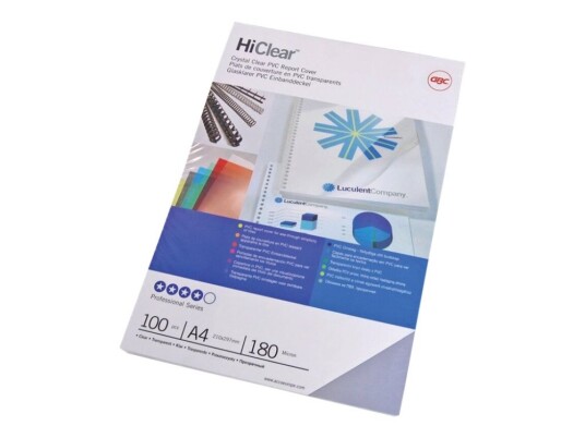 Indbindingsomslag Gbc Hiclear A3 297X420 Mm 300 Micron Klar 100 Stk.
