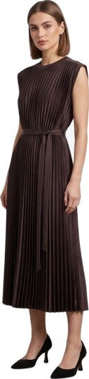 Joseph Volta dress knit weave plisse grs 34 brun dame Joseph Volta dress knit weave plisse grs 34 brun dame