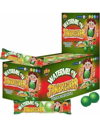40 stk 4 pk Zed Jawbreaker med Smak av Vannmelon og Kjerne av Tyggegummi 1320 g Hel Eske