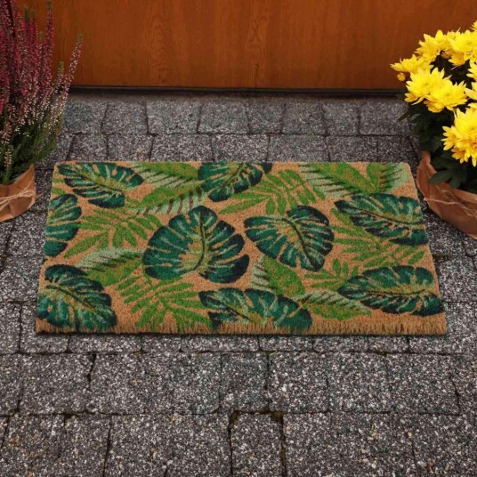 Rxs Dørmatte i kokos Monstera blader