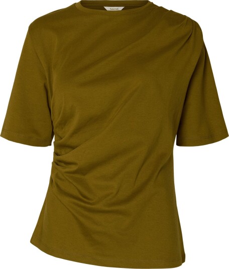 Selected Slwoline Light Twist Tee Noos Khaki green XS Selected Slwoline Light Twist Tee Noos Khaki green XS