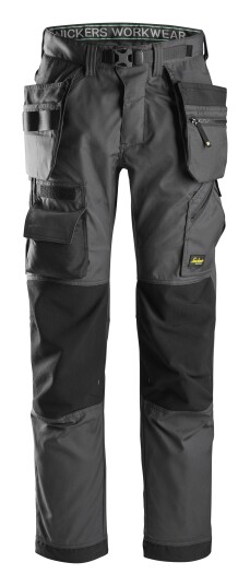 Snickers Workwear 6923 FlexiWork Gulvleggerbukse grå Grå, Klær