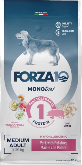 Forza10 Diet Dog Tørrfôr Forza 10 Medium Diet Low Grain Med Svinekjøtt 2 X 12 kg