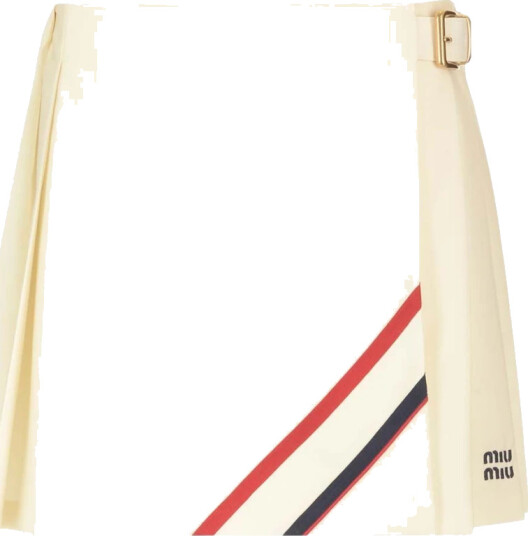 Miu Miu Dame Skjørt Beige S, Miu Miu Dame Skjørt Beige S,