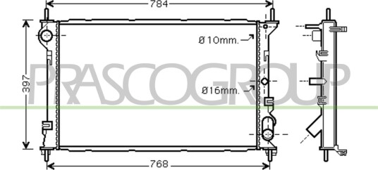 PRASCO FD930R003 Radiator motorkjøling