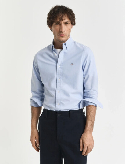 GANT Slim Classic Oxford Shirt - Blue - 4 xl GANT Slim Classic Oxford Shirt - Blue - 4 xl