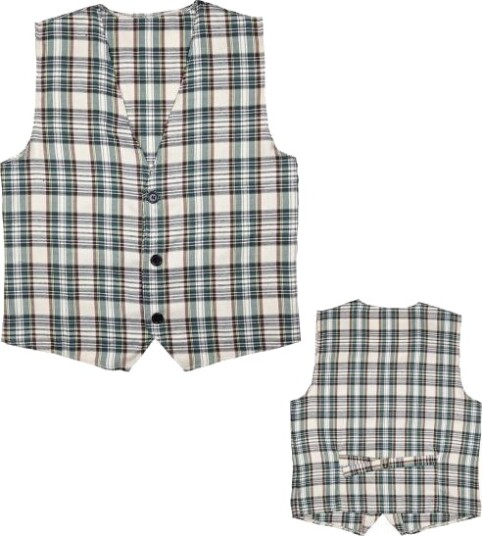 Widmann Beige Skotsternet Vest Kostyme Voksen Widmann Beige Skotsternet Vest Kostyme Voksen