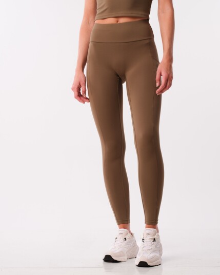 Bumpro Lively Scrunch Pocket Tights Green Olive - XS