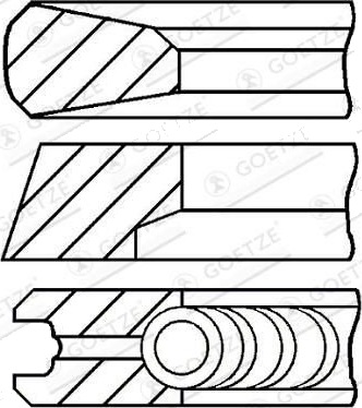 GOETZE ENGINE 08-136000-00 Stempelringsett
