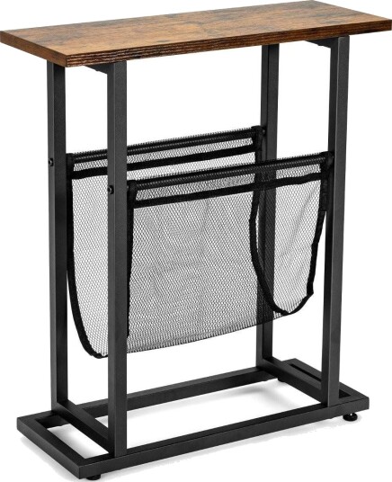Industrielt 2 lags smalt sidebord 48 x 18 x 54,5 cm