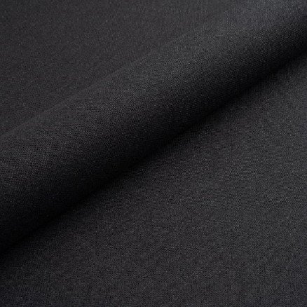 Balsløw Møbelstof Canvas ensfarvet 142cm 2551 Svart 50cm