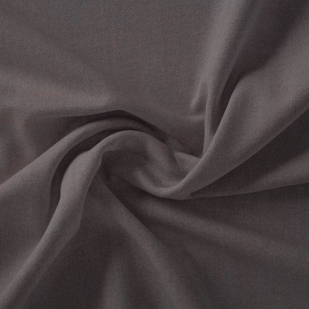 Stoffabrics Swan Solid Bomullslerret Stoff 150cm 994 Gråbrun 50cm