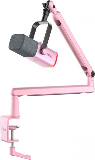 Fifine Tam8 Dynamisk Mikrofon Med Mikrofonstativ Rosa Fifine Tam8 Dynamisk Mikrofon Med Mikrofonstativ Rosa