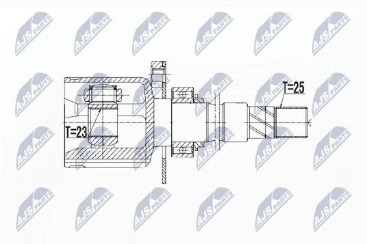 Nty Drivknute drivaksel NTY NPW FT 070