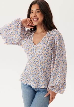 Happy Holly Structured Top Offwhite/Patterned 52/54