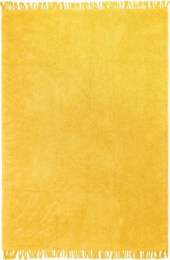 Ryetepper Alba Natural Cotton Shaggy gul Størrelse: 200 x 290 cm