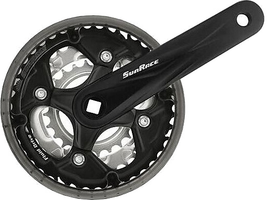 SunRace M500 7/8-Delt Krankarmsett 24-34-42, 175mm, firkant, 68/127 u/lager