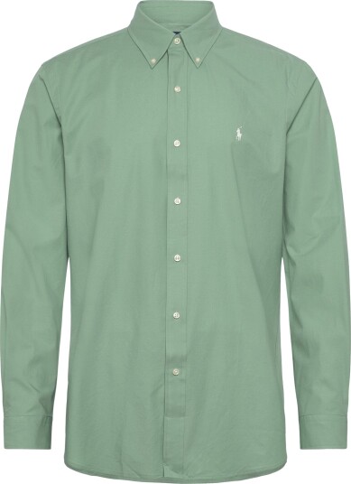 Polo Ralph Lauren Custom Fit Stretch Poplin Shirt   Green   S
