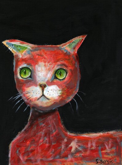 Namly Design Plakat Rød Katt av S. Busic POSTERPNYVBU
