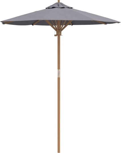 Mørkegrå Hageparasol 180x230 cm Bambus