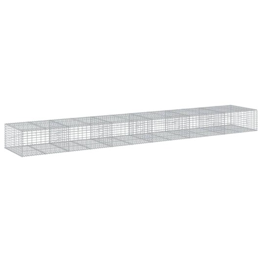 Gabionkurv med deksel 600x100x50 cm galvanisert jern