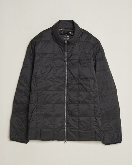 TAION High Neck Full Zip Lightweight Down Jacket Black