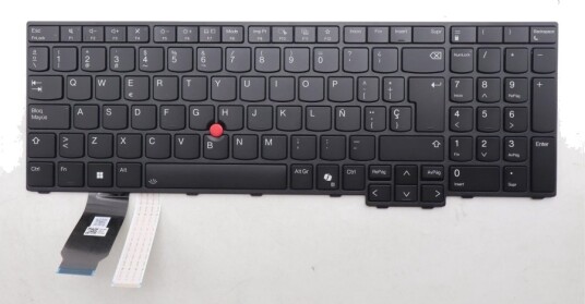 Lenovo Chicony Erstatningstastatur TrackPoint Bakbelyst QWERTY Spansk Svart 5N21Q49836