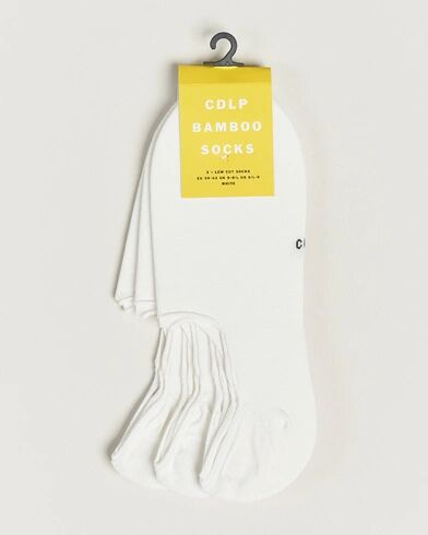 CDLP 3-Pack No Show Socks White CDLP 3-Pack No Show Socks White
