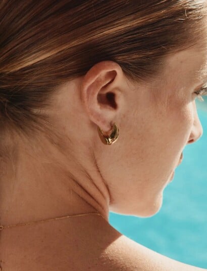 Edblad Azura Hoops L Gold One Size   Gold   ONE SIZE