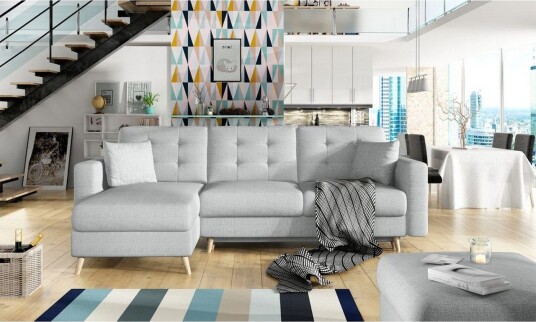 Seksjon Eltap Asgard L 248x93x162 cm Solid 09 Beige