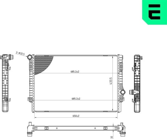 ERA 673062 Radiator motorkjøling