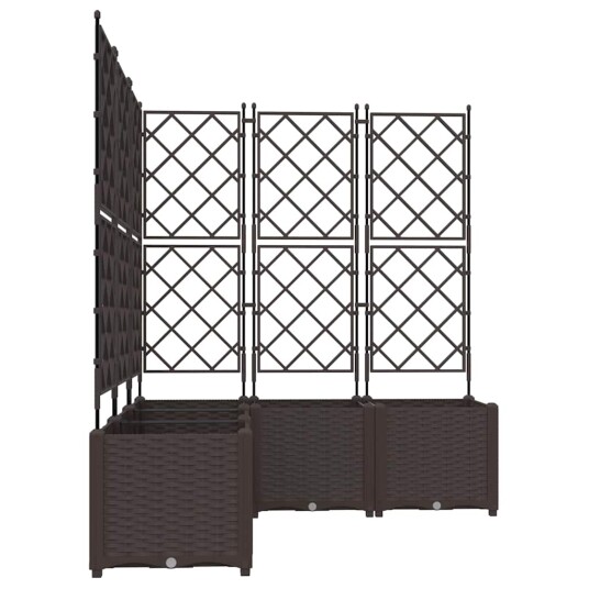 Hageplanter med gitter 5 stk Brun 120x120x143 cm