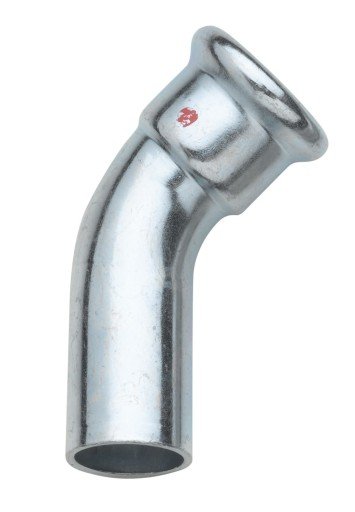 15mm TURBO Stålbøying 45G. erme/nippel