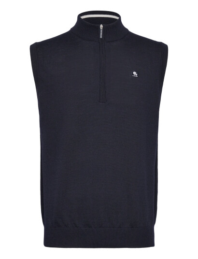 Lexton Links Murray 1/2-Zip Merino Vest - Navy - S Lexton Links Murray 1/2-Zip Merino Vest - Navy - S