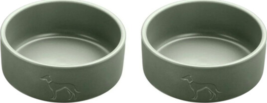 Hunter 2 X Dog Bowl Ceramic Osby 1100 ml Khaki