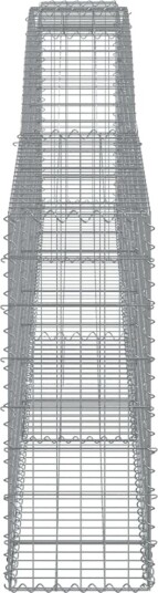 vidaXL Gabionkurver buede 3 stk 400x30x80/100 cm galvanisert jern