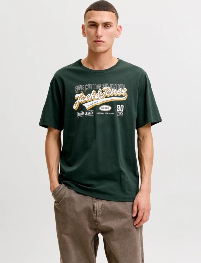 Jack & Jones Jjelogo Tee Ss O Neck 2 Col Aw26 Sn Green S