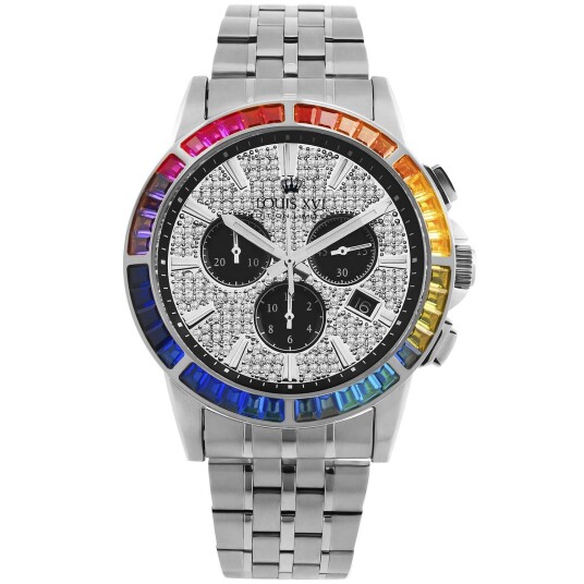 Louis XVI Majesté Out Rainbow 1121 - Herre - 44 mm - Analog - Kvarts urverk - Safirglass