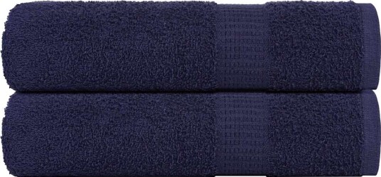 vidaXL Badehåndklær FROGN 2 stk marineblå 100x150 cm 360 gsm