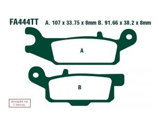 Bremseklosser EBC Brakes FA444TT
