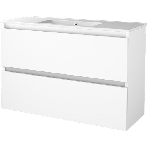 Sanibell Basicline møbelpakke, 100x39 cm, hvithøyglans Sanibell Basicline møbelpakke, 100x39 cm, hvithøyglans